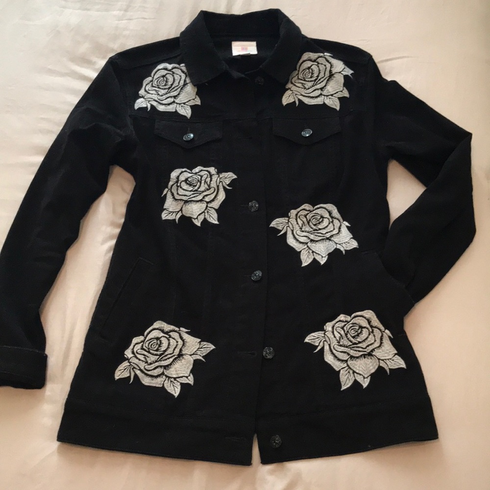 Lularoe Jaxon Jean Jacket
